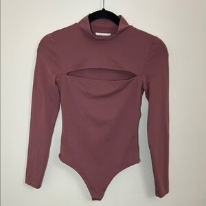 Babaton Mauve Long Sleeve Bodysuit